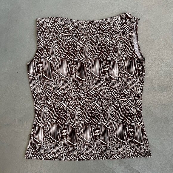VTG 90S BROWN COWL NECK TANK TOP - Picture 3 of 5